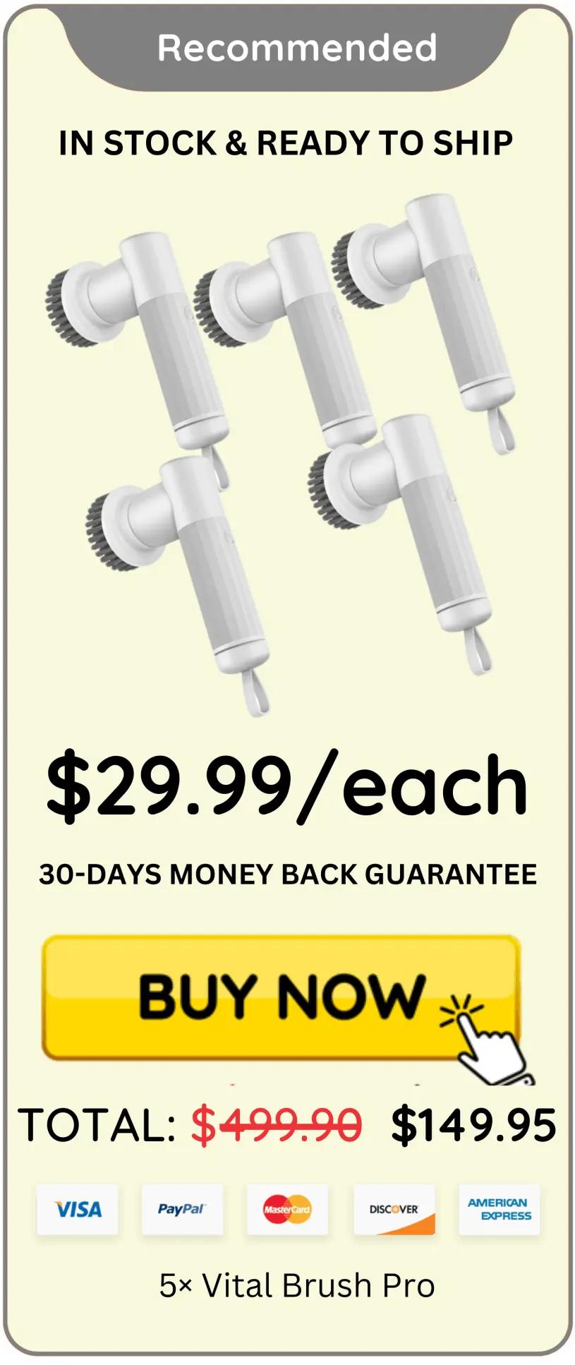 Vital Brush Pro offer package price 